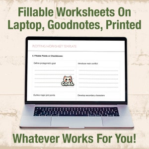 Ultimate Novel Writing Worksheets Bundle, Digital or Printable Workbook of 94 pages of writing lessons and support from a published author. image 5