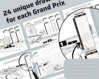 2024 Race Journal and Colouring Book