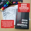 2026 RACE JOURNAL Colouring book product logo