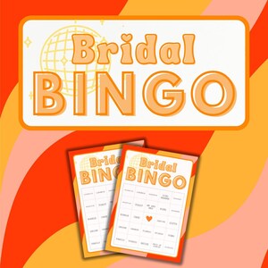 40 cartões de bingo para impressão de discoteca nupcial, chá de panela galinhas dos anos 60 e 70, jogo de bingo com tema bacana, despedida de solteira, última discoteca, PDF instantâneo