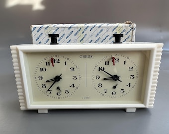 Reloj de ajedrez vintage "CHESS" en buen estado Vintage de los años 90 Gran regalo para coleccionistas y amantes del ajedrez Reloj de ajedrez mecánico Temporizador de ajedrez Regalo