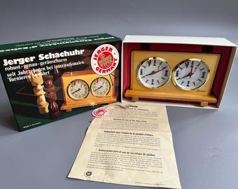 高級蛤碁石とヴィンテージドイツ製機械式Jerger Olympiaチェスクロック Vintage 'olympia' Jerger Chess Clock, Working Order. - Etsy