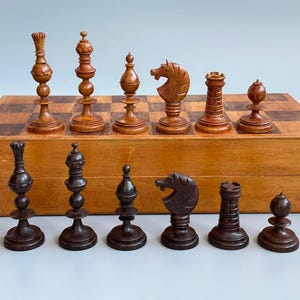 Antique chess pieces - Etsy 日本