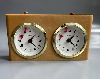 Reloj de ajedrez BHB Blitz, reloj de ajedrez mecánico, reloj de ajedrez analógico alemán, reloj de ajedrez de plástico, regalos de ajedrez de los años 70