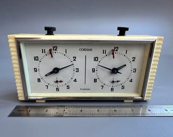 Vintage CHESS Tournament clock ( CORSAR ) Great gift for mens, collectors & chess lovers! Mechanical chess clock vintage Russian chess clock