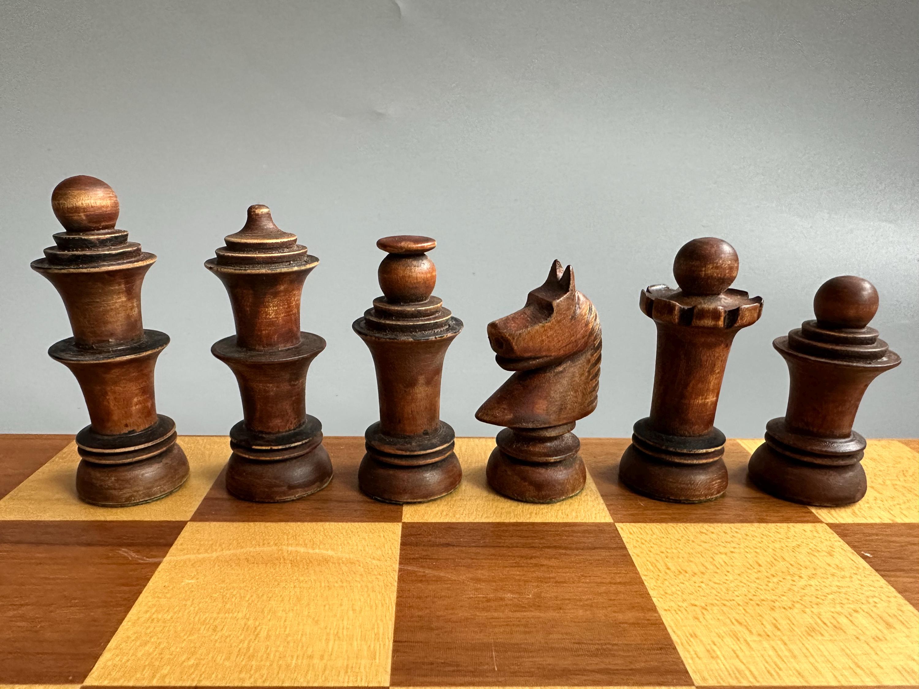 ヴィンテージ（1930年頃）　ドイツ　チェスボード German Chess Set 1930s - Etsy