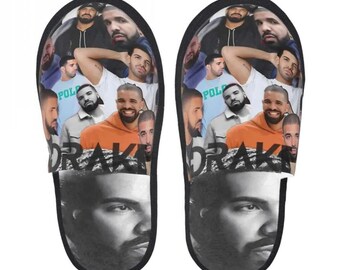 Drake Home Hausschuhe Lustige Unisex 3D gedruckte Album Fan Home Flip Flops