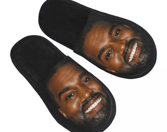 Zapatillas de casa con estampado Kanye West, chanclas divertidas unisex