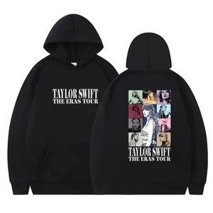 Taylor Swift Hoodie The Eras Tour Movie Print For Women Hooded Sweatshirt Black