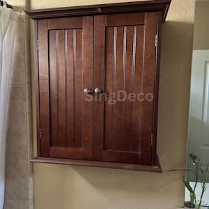 Wooden Rustic Medicine Wall Cabinet With 2 Doors & Adjustable Shelves | Medicine Cabinet | Bathroom Storage | Bathroom Organizer