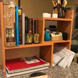 Adjustable Wooden Desk Organizer | Desk Shelf Organizer | Desk Storage | Office Storage Rack | Desk Organizer | Home Office Decor