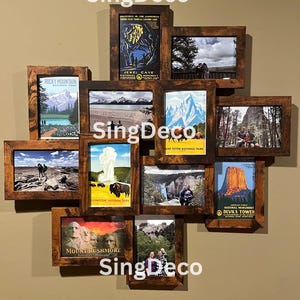 Set of 12 Wooden Picture Collage Frame | Photo Collage Frame | Family Photo Frame | Multi Picture Frame | 4x6 Picture Frame