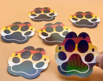 Bear Pride Paw Sticker - 6pc