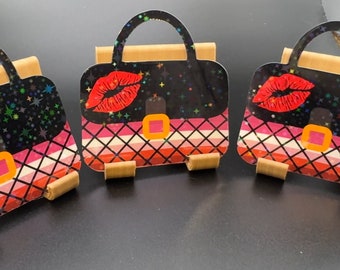 Femme Pride/Lipstick Lesbian Purse Stickers - 6pc