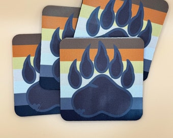 Bear Pride Coaster Set 4pc
