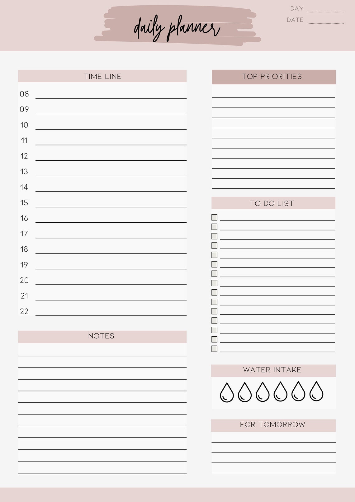 Monthly Plan, Weekly Plan, Daily Plan, Meal Plan, to Do List Digital ...
