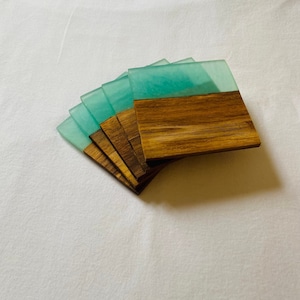 Live Edge Epoxy and Walnut Coasters