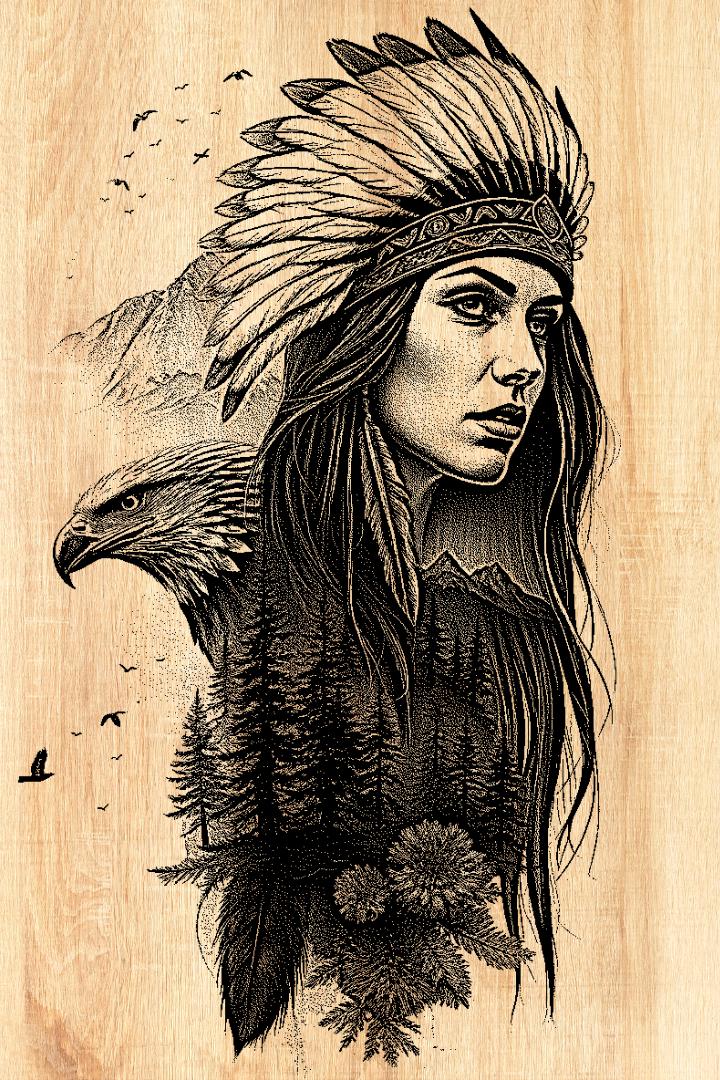 Silver Pack®! Native American Laser Engraving Design