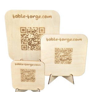 Customized Basswood QR Code Engraved Coasters and Signs - Menus, WiFi Logins