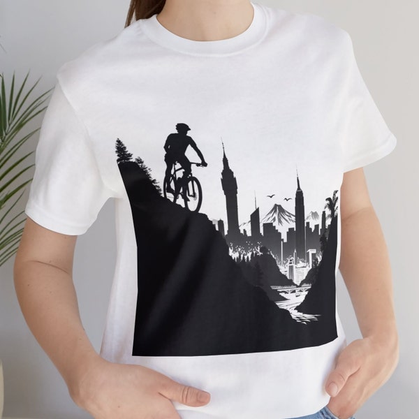 Bike T-Shirt Explorer - For your Cyclist Adventure , Perfect Cotton Cycling Gift