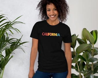 T-shirt California Sunset Gradient: retro West Coast-sfeer