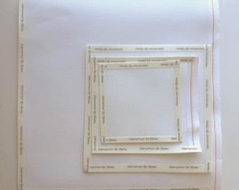 Blank white Zweigart 18 mesh mono needlepoint canvas 6x6, 7x7