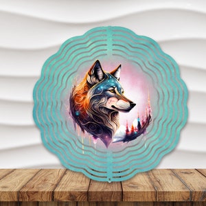 10in. Magical Wolf wind spinner digital download