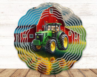 10in. Tractor  Barn wind spinner digital download