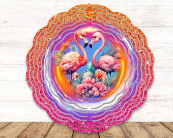 10in. Flamingo wind spinner digital download
