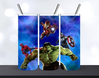 12oz. Superhero straight tumbler digital download