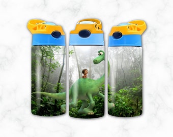 12oz Dinosaur straight flip top tumbler digital download