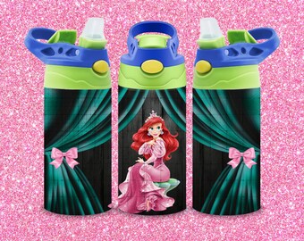 12oz. Princess straight flip top tumbler digital download