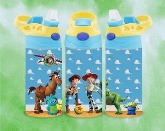 12 onzas. Descarga digital del vaso con tapa abatible recta del personaje