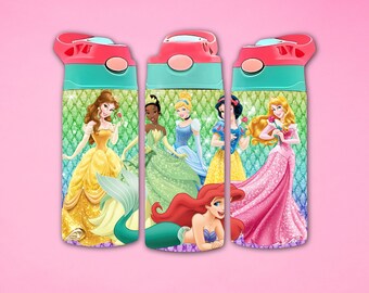 12 onzas. Descarga digital del vaso superior abatible recto de princesa