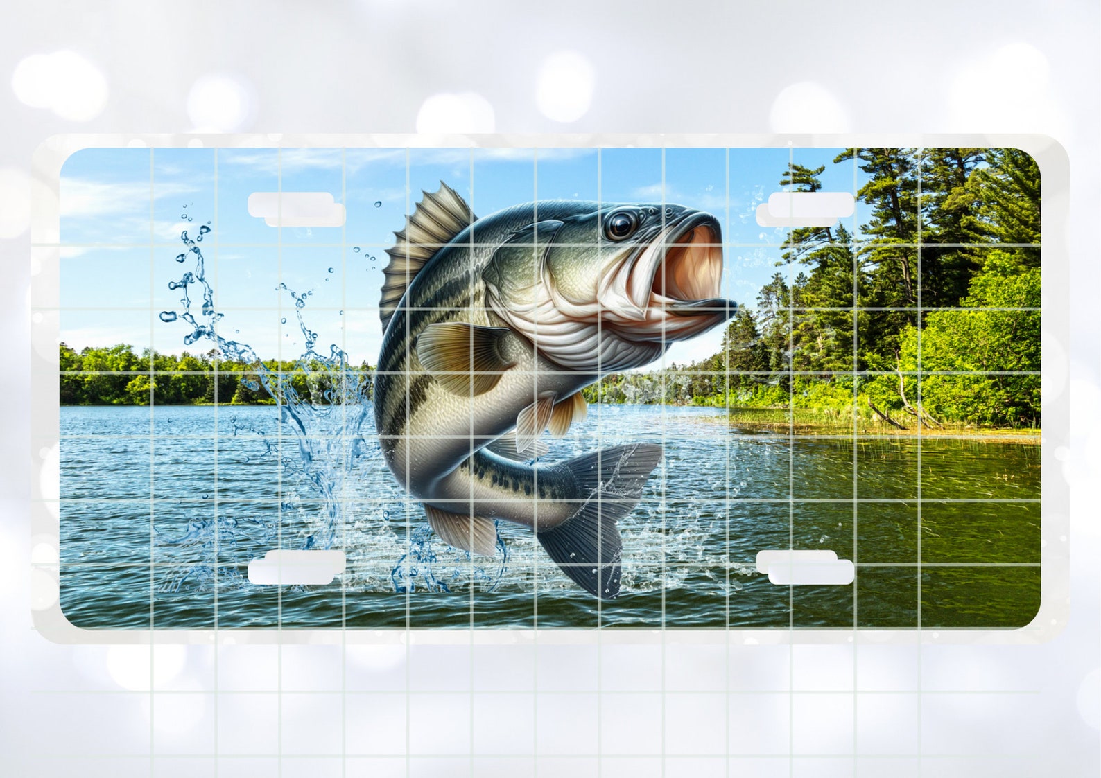 12in. Fish License Plate Digital Download - Etsy