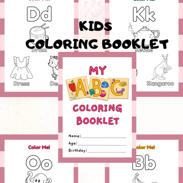 ZamHome ABC Malbuch Für Kinder| ABC Coloring Booklet For Kids| Ausmalbilder