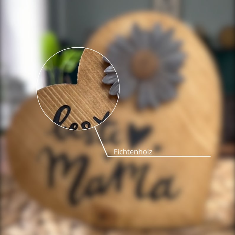 Wooden heart with engraving / wooden heart / gift idea / personalized wooden heart / birthday gift / decoration made of spruce wood image 4