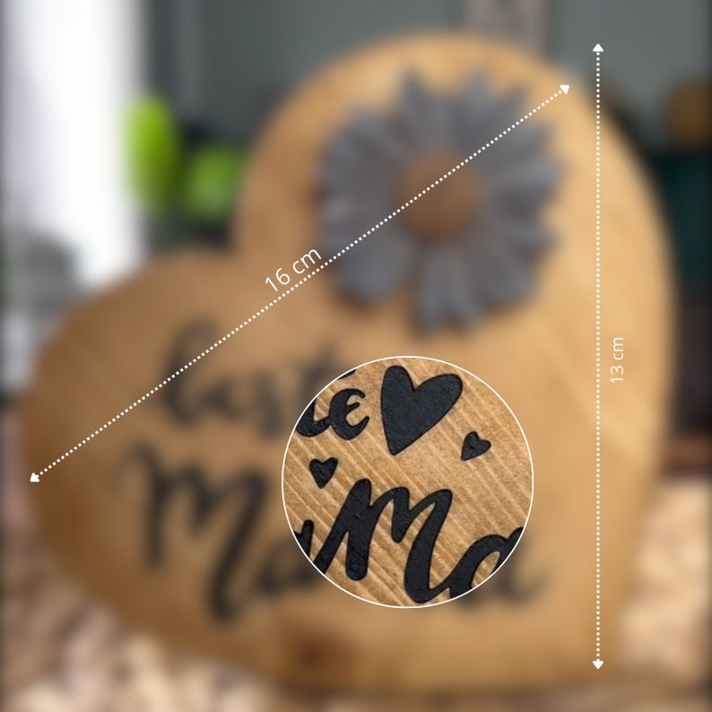 Wooden heart with engraving / wooden heart / gift idea / personalized wooden heart / birthday gift / decoration made of spruce wood image 6