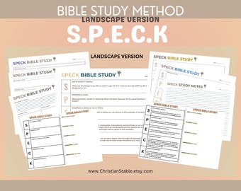 SPECK (Landscape Version) Bible Study Method