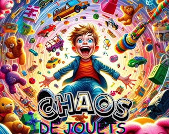 Livre coloré "chaos de jouets"