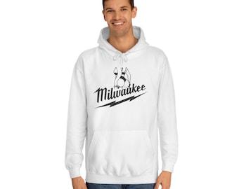 Milwaukee Tools Adult Unisex College Hoodie - Hot Girl Mechanic Sweatshirt, Prezent dla Mechaników, Bluza Bez Płci, Garage Work