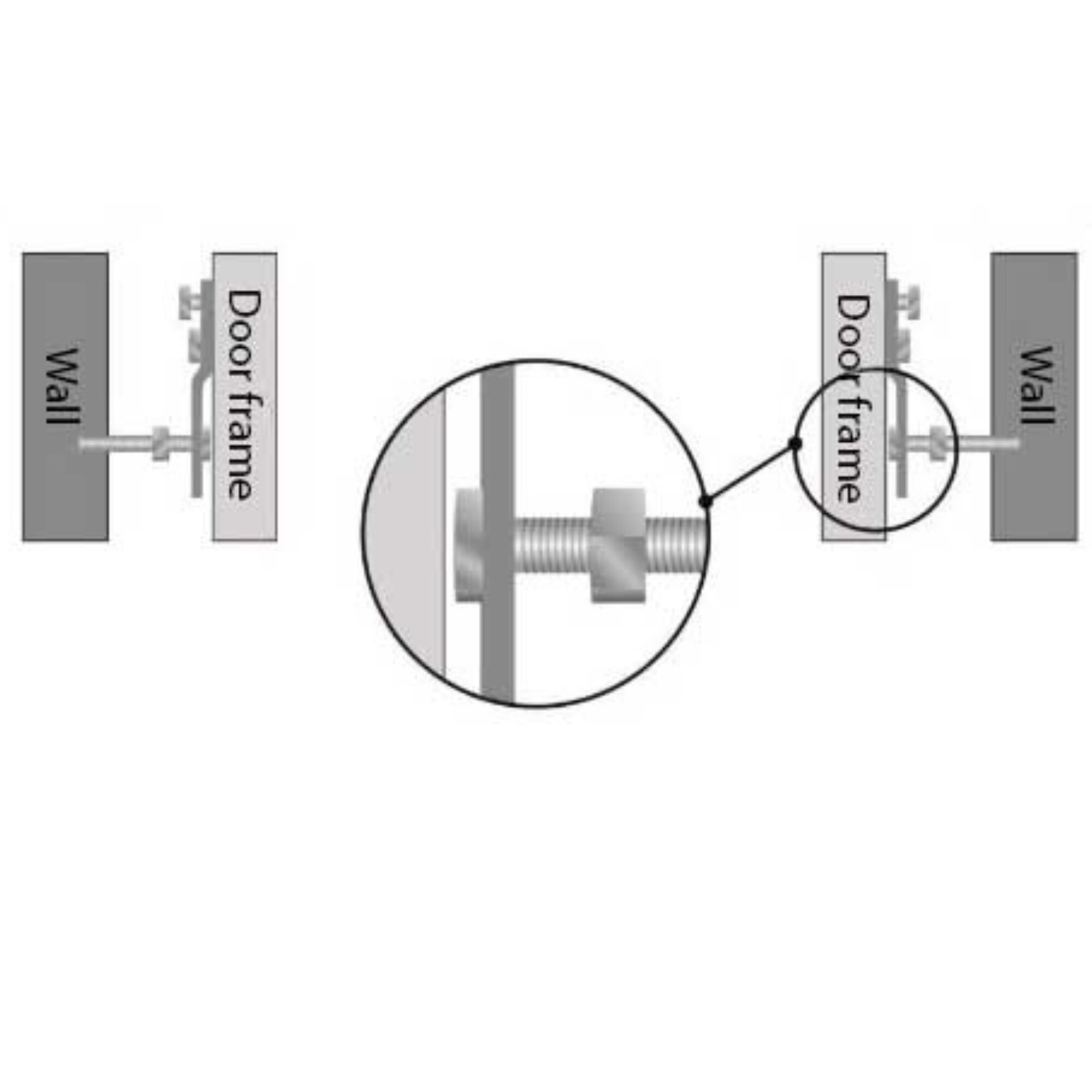 Door Installation System Kit (3D) Fasteners for Hidden Installation of ...