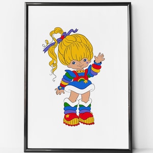 Rainbow Brite poster 80s poster rainbow brite art 80s cartoons poster rainbow brite decor 80s wall art rainbow brite retro poster
