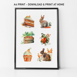 Printable Spring art,Easter wall art,carrot cake art carrot poster easter art,easter print,spring wall art,spring decor,orange art,easter a4