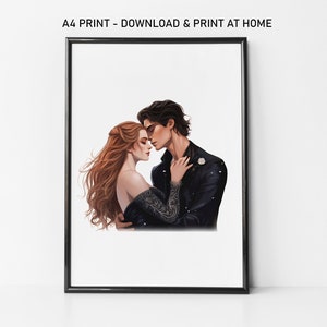 ACOTAR Feyre and rhysand art,feyre rhys,feyre and rhysand poster,rhysand print,feyre rhyand poster,printable acotar poster,acotar feyre rhys