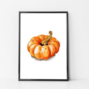 Póster de calabaza a4, impresión de pared de calabaza, arte de otoño, letrero de calabaza, arte de calabaza a4, impresión de Halloween, impresión de otoño, póster de otoño, imagen de calabaza a4