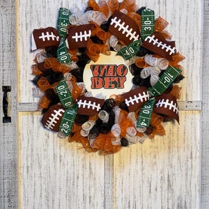Cincinnati Bengals WHO DEY wreath