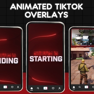 Animated TikTok Overlay Pack | Vertical Streaming Layouts | Live Neon Scenes | OBS Designs