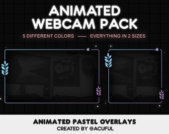 Animated Pastel Twitch Overlay Stream Package | Twitch, YouTube, Kick & OBS | Custom HD Streaming Overlays