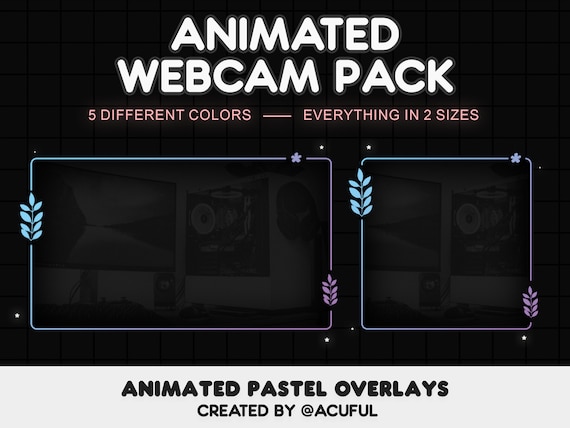 ANIMATED Overlay Pack | Stream Face Cam Package | Facecam Overlays | Twitch Border | Camera Frame Design